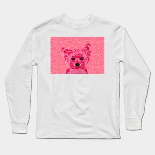 Kate Yorkie by Pinky Heart Wallpaper Long Sleeve T-Shirt